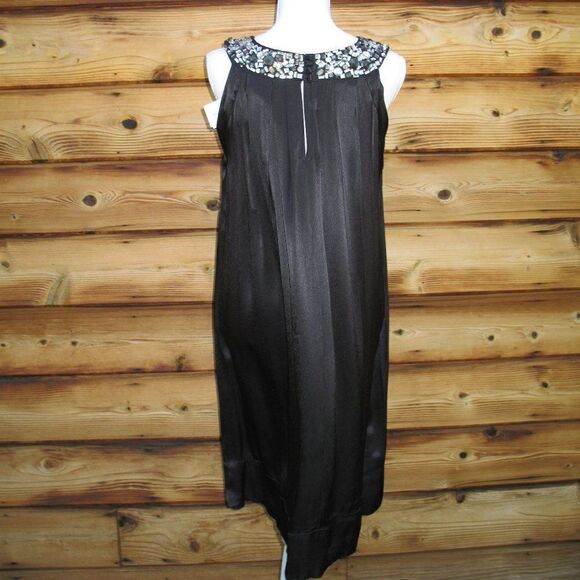 NWT French Connection Black Satin Dress - Picture 6 of 10